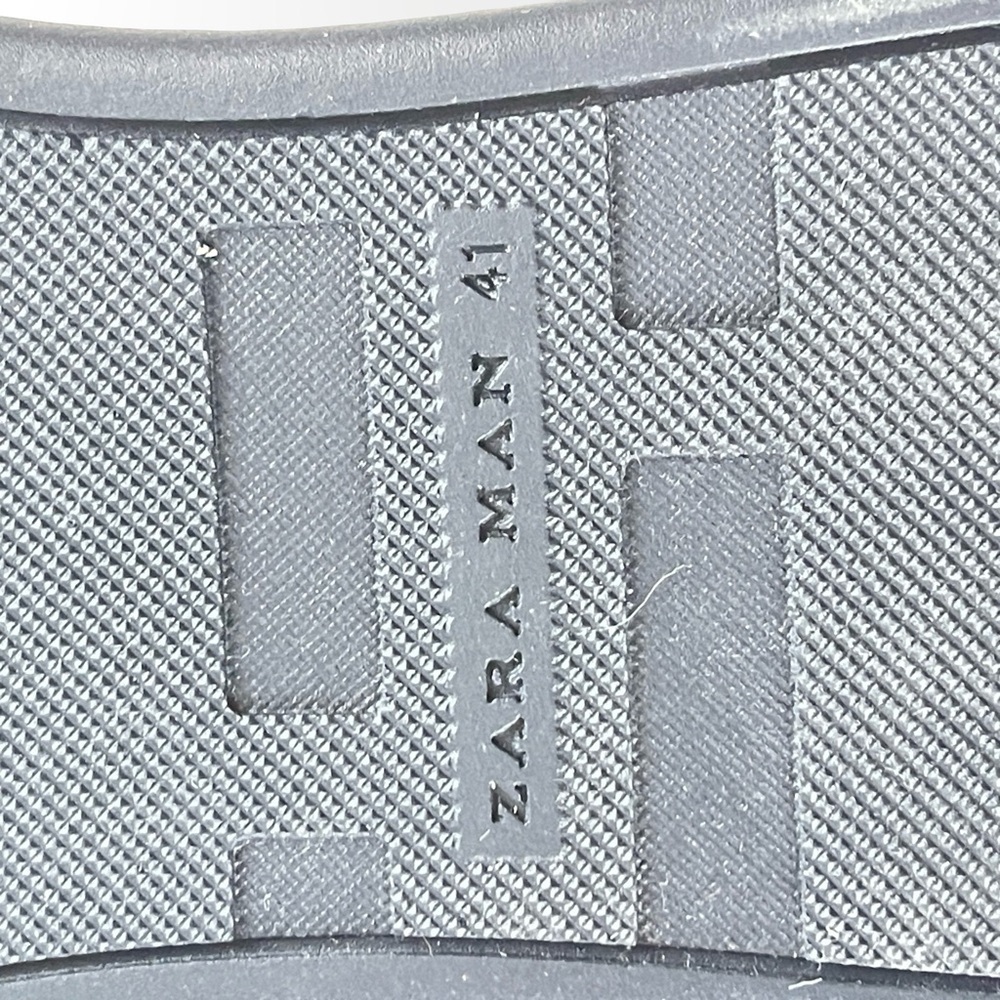 Zara Men's Navy Knit Lace-Up Casual Sneakers - Picture 5 of 7